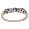 18ct Yellow Gold 0.15ct Diamond and Sapphire Fancy Ring