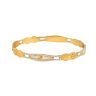 22ct Yellow Gold Bangle with Rhodium Finish