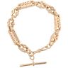 9ct Yellow Gold Stars and Bars T-Bar Bracelet 8.5"
