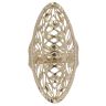 9ct Yellow Gold Patterned Marquise Ring