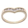 9ct Yellow Gold Cubic Zirconia Wishbone Ring