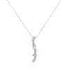 14ct Yellow and White Gold 0.50ct Brilliant Cut Diamond Entwined Pendant and Chain 18"