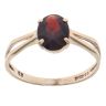 9ct Yellow Gold Garnet Single Stone Ring
