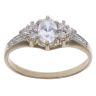 9ct Yellow Gold Cubic Zirconia Cluster Ring