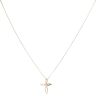 14ct Yellow Gold 0.05ct Diamond Cross Pendant and Chain 16"