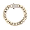 9ct Yellow Gold Cubic Zirconia Curb Bracelet 8.5"
