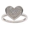 Silver Cubic Zirconia Heart Ring By Icesia