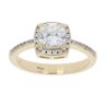 9ct Yellow Gold Cubic Zirconia Cluster Ring