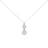 18ct White Gold 0.80ct Brilliant Cut Diamond Cluster Pendant And Chain 18"