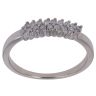 9ct White Gold 0.20ct Brilliant Cut Diamond Two Row Fancy Ring