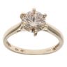 9ct Yellow Gold Moissanite Single Stone Ring