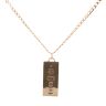 9ct Yellow Gold Ingot Pendant And Chain 22"