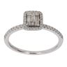9ct White Gold 0.25ct Mixed Cut Diamond Cluster Ring