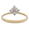 18ct Yellow Gold 0.20ct Brilliant Cut Diamond Cluster Ring