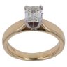 18ct Yellow Gold 0.55ct Emerald Cut Diamond Solitaire Ring