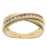 18ct Yellow Gold 0.25ct Brilliant Cut Diamond Crossover Ring