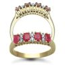 9ctYellow Gold Diamond 0.12ct & Ruby Ring