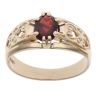 9ct Yellow Gold Garnet Signet Ring