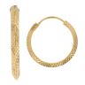 22ct Yellow Gold Dot V Profile Hoop Earrings