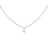 18ct White Gold 0.55ct Princess Cut Diamond Solitaire Pendant And Chain 16"