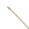 14ct Yellow Gold 1.00ct Brilliant Cut Diamond Tennis Bracelet 7.5"
