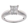18ct White Gold 0.65ct Princess Cut Diamond Cluster Ring