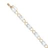 9ct Yellow Gold Aquamarine Bracelet 7"