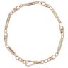 9ct Rose Gold Paperclip and Knot Bracelet 8"