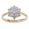 9ct Yellow Gold Cubic Zirconia Cluster Ring