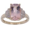 9ct Yellow Gold 0.10ct Brilliant Cut Diamond and Morganite Ring