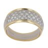 18ct Yellow Gold and Platinum 1.00ct Diamond Cluster Signet Ring