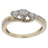9ct Yellow Gold 0.25ct Brilliant Cut Diamond Trilogy Ring
