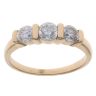 18ct Yellow Gold 1.00ct Brilliant Cut Diamond Trilogy Ring