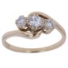 9ct Yellow Gold Cubic Zirconia Three Stone Ring