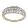 9ct Yellow Gold Cubic Zirconia Three Row Ring