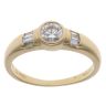 18ct Yellow Gold 0.50ct Brilliant And Baguette Cut Diamond Solitaire Ring