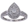 18ct White Gold 0.86ct Brilliant Cut Diamond Cluster Ring