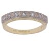 18ct Yellow And White Gold 0.10ct Diamond Half Eternity Ring