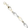 14ct Yellow and White Gold Cubic Zirconia Fancy Bracelet 7"