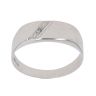 9ct White Gold 0.01ct Diamond Signet Ring