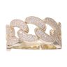 9ct Yellow Gold Cubic Zirconia Curb Link Ring