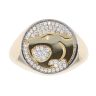 14ct Yellow Gold Cubic Zirconia Panther Signet Ring