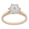 9ct Yellow Gold 0.10ct Diamond Cluster Ring