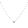 9ct White Gold 0.15ct Brilliant Cut Lab Grown Diamond Cluster Chain 16"