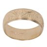 9ct Yellow Gold Patterned Wedding Band 6mm
