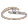 9ct Yellow and White Gold Cubic Zirconia Single Stone Ring