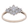 9ct Yellow Gold Cubic Zirconia Cluster Ring