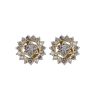 14ct Yellow Gold 2.52ct Brilliant Cut Diamond Cluster Earrings