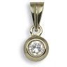 9ct Yellow Gold 0.25ct Rubover Pendant