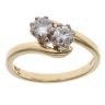 18ct Yellow Gold 0.50ct Brilliant Cut Diamond Two Stone Ring
